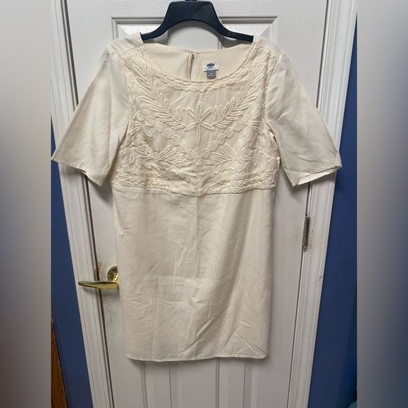 Old Navy Women's White Cotton Round Neck Half Sleeve Knee Length Dress Size
M - Picture 1 of 11
